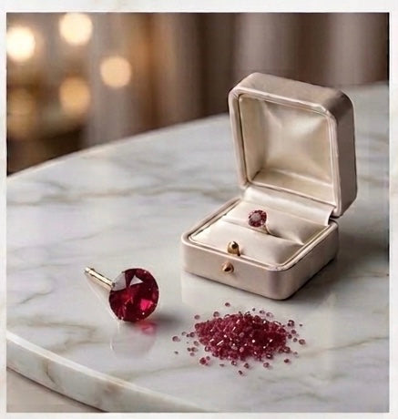 Elegant Red Crystal Nose Pin for Women
