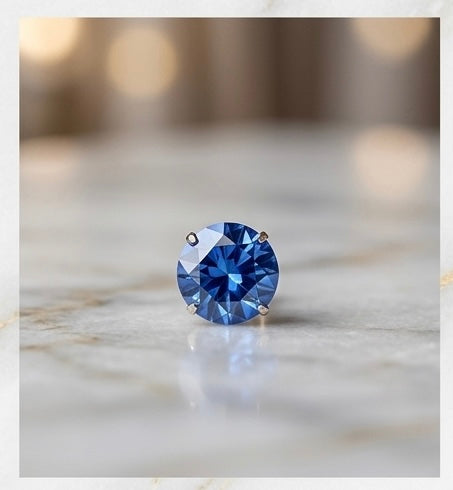 Elegant Blue Stone Nose Pin Stud