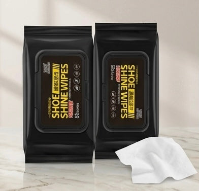 Premium Shoe Shine Wipes – Instant Shoe Cleaning Wet Wipes | Portable Shoe Care Kit