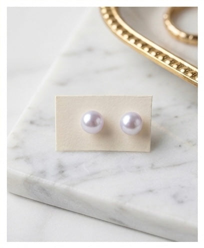 Elegant Pearl Stud Earrings