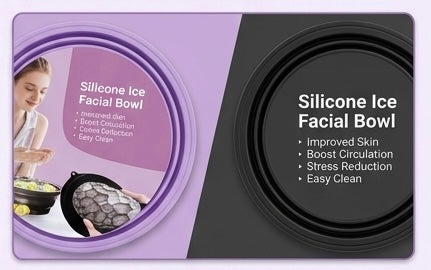 Silicone Ice Facial Bowl – Skin Tightening Ice Face Tool | Glow & Pore Minimizer