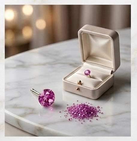 Elegant Pink Crystal Nose Pin for Women