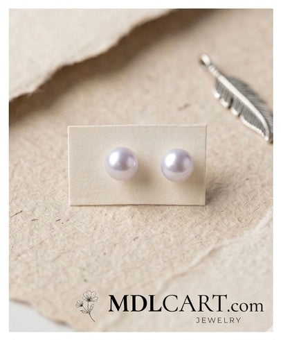 Elegant Pearl Stud Earrings