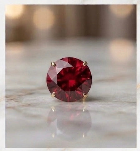Elegant Red Crystal Nose Pin for Women