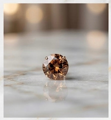 Elegant Brown Crystal Nose Pin for Women