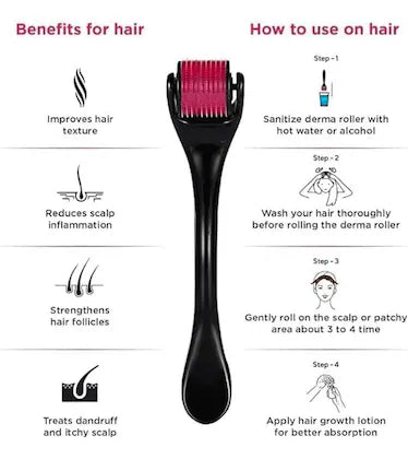 Derma Roller System for Face & Skin Care – Acne Marks, Glow & Hair Growth Tool