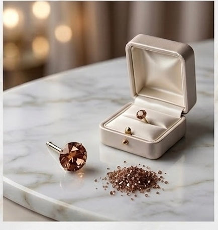 Elegant Brown Crystal Nose Pin for Women