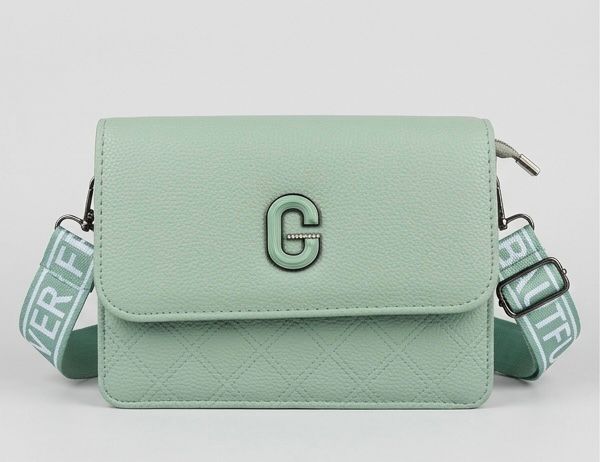 Premium Mint Green Sling Bag with Adjustable Strap
