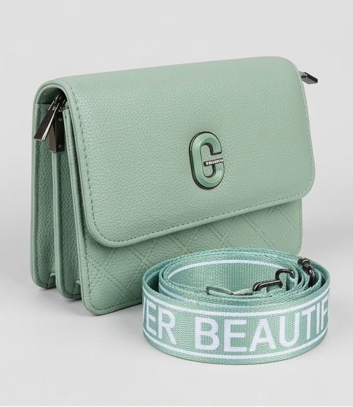 Premium Mint Green Sling Bag with Adjustable Strap