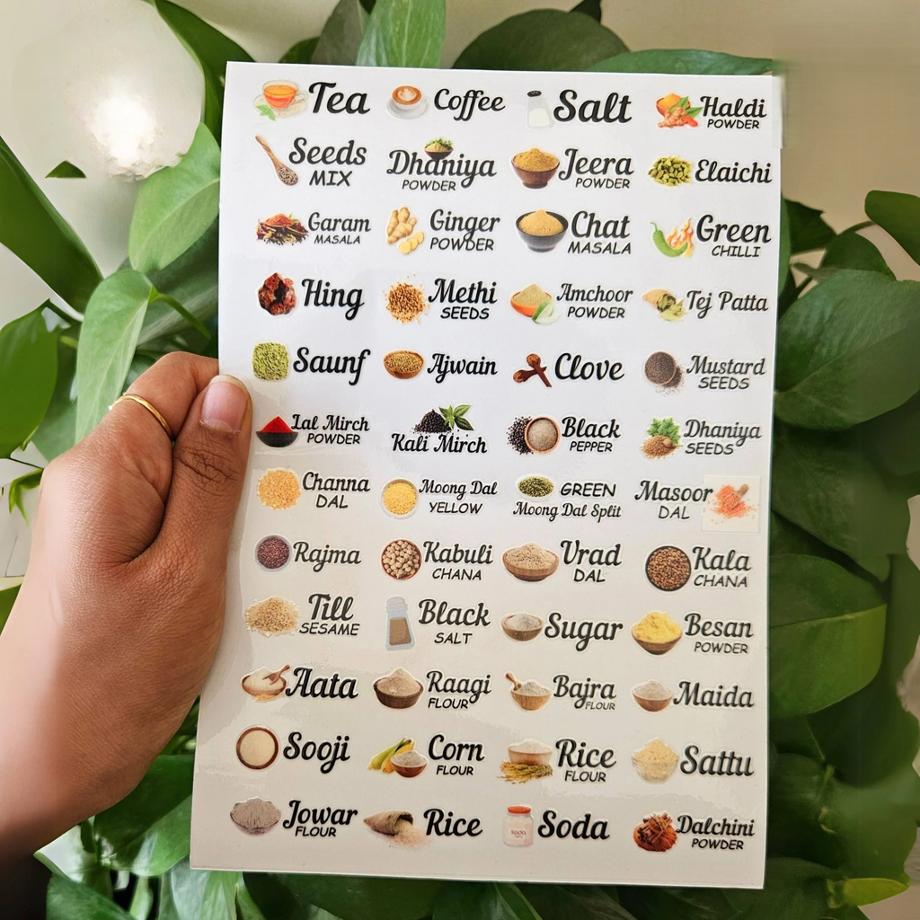 3D Kitchen Spice Stickers |Pack of 60 Stickers🔥🔥