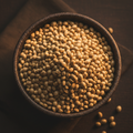 Hemp Seeds in a dark ceramic bowl