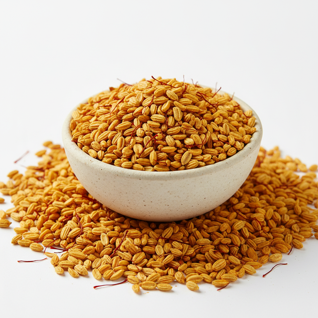 Premium Kesariya Saunf - Saffron Fennel Seeds Mouth Freshener